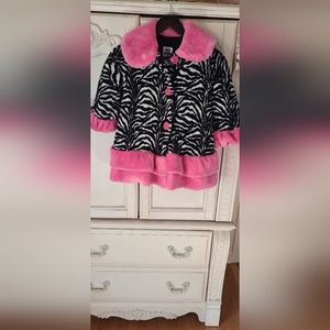 Corky and Co. Zebra ruffled winter coat